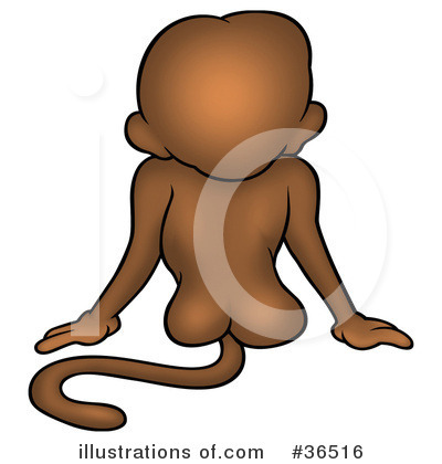 Royalty-Free (RF) Monkey Clipart Illustration by dero - Stock Sample #36516