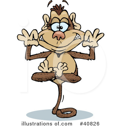 Royalty-Free (RF) Monkey Clipart Illustration by Dennis Holmes Designs - Stock Sample #40826