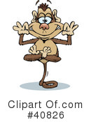 Monkey Clipart #40826 by Dennis Holmes Designs