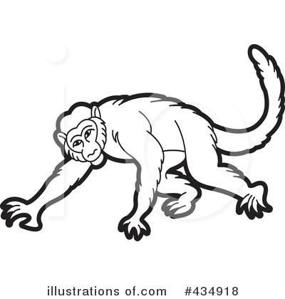 Royalty-Free (RF) Monkey Clipart Illustration by Lal Perera - Stock Sample #434918