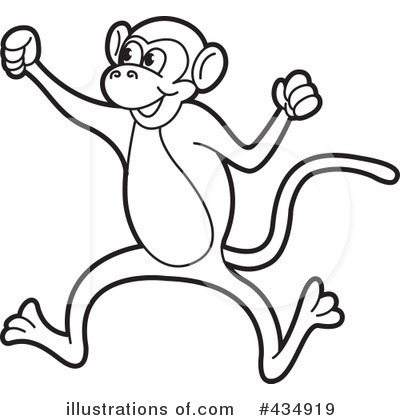 Royalty-Free (RF) Monkey Clipart Illustration by Lal Perera - Stock Sample #434919