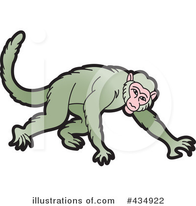 Royalty-Free (RF) Monkey Clipart Illustration by Lal Perera - Stock Sample #434922