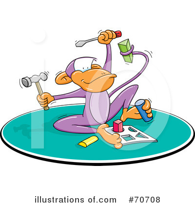 Royalty-Free (RF) Monkey Clipart Illustration by jtoons - Stock Sample #70708