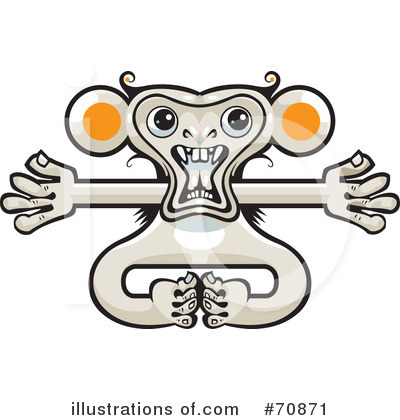 Royalty-Free (RF) Monkey Clipart Illustration by Steve Klinkel - Stock Sample #70871