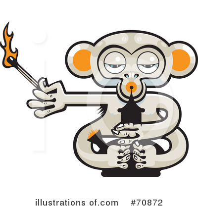Royalty-Free (RF) Monkey Clipart Illustration by Steve Klinkel - Stock Sample #70872