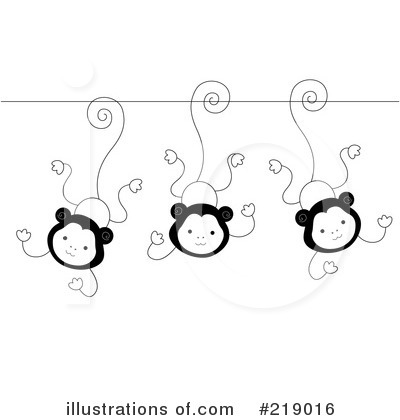 Royalty-Free (RF) Monkeys Clipart Illustration by BNP Design Studio - Stock Sample #219016