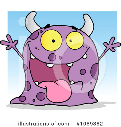Royalty-Free (RF) Monster Clipart Illustration by Hit Toon - Stock Sample #1089382
