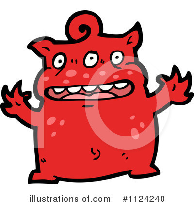 Royalty-Free (RF) Monster Clipart Illustration by lineartestpilot - Stock Sample #1124240