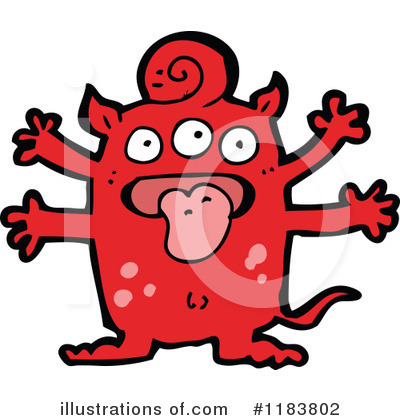 Royalty-Free (RF) Monster Clipart Illustration by lineartestpilot - Stock Sample #1183802