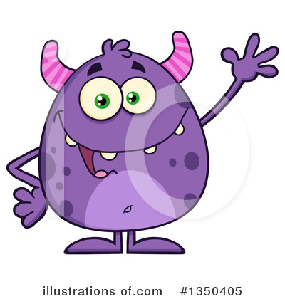 Royalty-Free (RF) Monster Clipart Illustration by Hit Toon - Stock Sample #1350405
