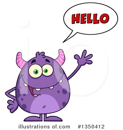 Royalty-Free (RF) Monster Clipart Illustration by Hit Toon - Stock Sample #1350412