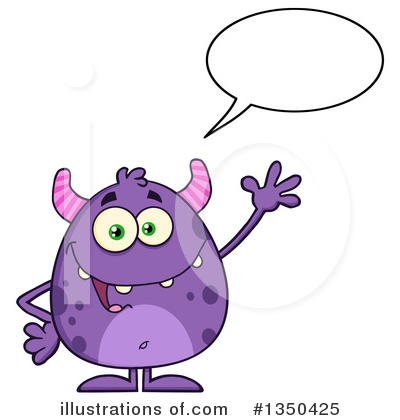 Royalty-Free (RF) Monster Clipart Illustration by Hit Toon - Stock Sample #1350425