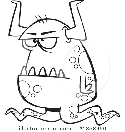 Royalty-Free (RF) Monster Clipart Illustration by toonaday - Stock Sample #1358650