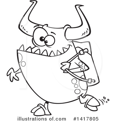 Royalty-Free (RF) Monster Clipart Illustration by toonaday - Stock Sample #1417805