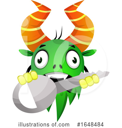 Green Monster Clipart #1648484 by Morphart Creations
