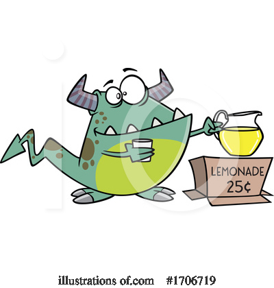 Royalty-Free (RF) Monster Clipart Illustration by toonaday - Stock Sample #1706719