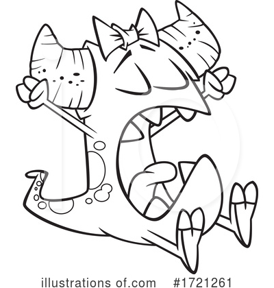 Royalty-Free (RF) Monster Clipart Illustration by toonaday - Stock Sample #1721261