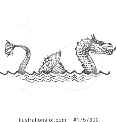 Sea Monster Clipart #1757300 by Vector Tradition SM
