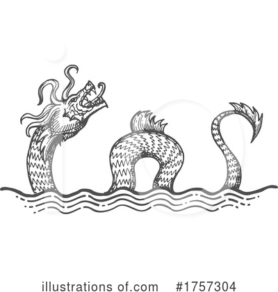 Sea Serpent Clipart #1757304 by Vector Tradition SM