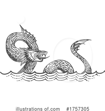 Sea Monster Clipart #1757305 by Vector Tradition SM