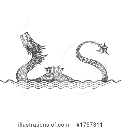 Sea Monster Clipart #1757311 by Vector Tradition SM