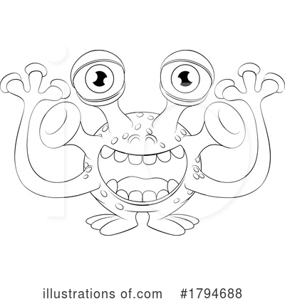 Royalty-Free (RF) Monster Clipart Illustration by AtStockIllustration - Stock Sample #1794688