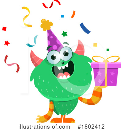 Royalty-Free (RF) Monster Clipart Illustration by Hit Toon - Stock Sample #1802412