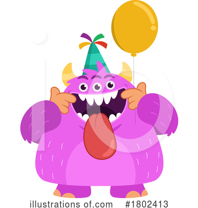 Royalty-Free (RF) Monster Clipart Illustration by Hit Toon - Stock Sample #1802413