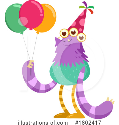 Balloons Clipart #1802417 by Hit Toon