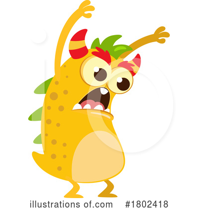 Royalty-Free (RF) Monster Clipart Illustration by Hit Toon - Stock Sample #1802418