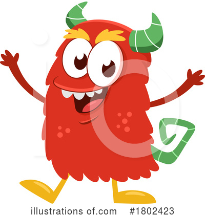 Royalty-Free (RF) Monster Clipart Illustration by Hit Toon - Stock Sample #1802423