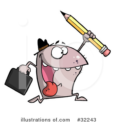 Pencils Clipart #32243 by Hit Toon