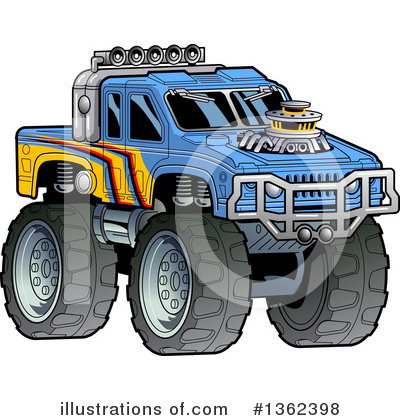 Pick Up Truck Clipart #1362398 by Clip Art Mascots