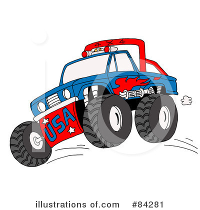 Four Wheeling Clipart #84281 by LaffToon