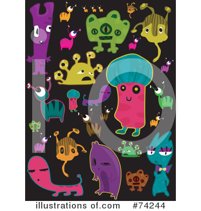 Royalty-Free (RF) Monsters Clipart Illustration by BNP Design Studio - Stock Sample #74244