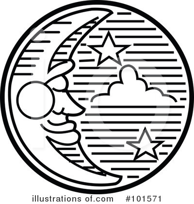 Royalty-Free (RF) Moon Clipart Illustration by Andy Nortnik - Stock Sample #101571