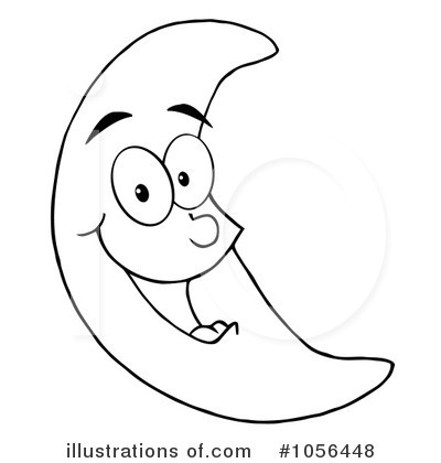 Royalty-Free (RF) Moon Clipart Illustration by Hit Toon - Stock Sample #1056448