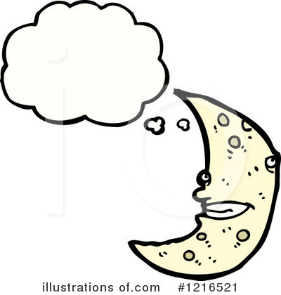 Royalty-Free (RF) Moon Clipart Illustration by lineartestpilot - Stock Sample #1216521