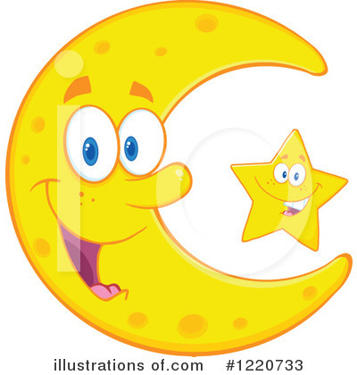 Royalty-Free (RF) Moon Clipart Illustration by Hit Toon - Stock Sample #1220733