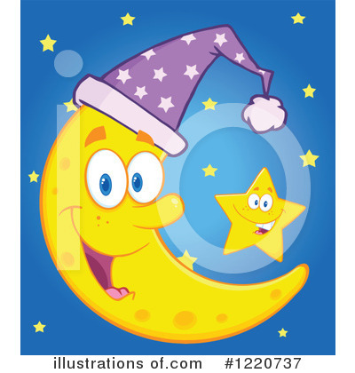 Royalty-Free (RF) Moon Clipart Illustration by Hit Toon - Stock Sample #1220737