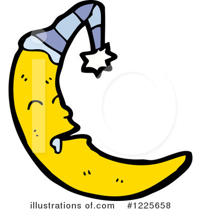 Royalty-Free (RF) Moon Clipart Illustration by lineartestpilot - Stock Sample #1225658