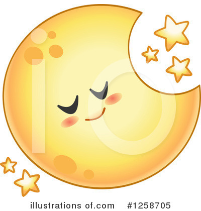 Royalty-Free (RF) Moon Clipart Illustration by yayayoyo - Stock Sample #1258705