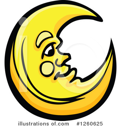 Royalty-Free (RF) Moon Clipart Illustration by Chromaco - Stock Sample #1260625