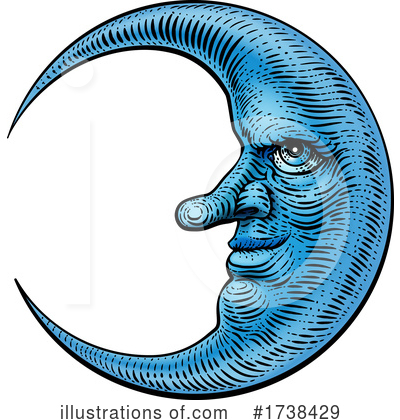 Crescent Moon Clipart #1738429 by AtStockIllustration