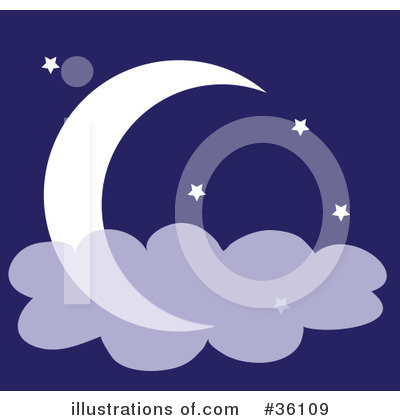 Royalty-Free (RF) Moon Clipart Illustration by Maria Bell - Stock Sample #36109