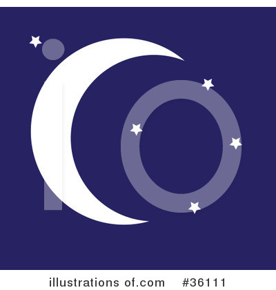 Royalty-Free (RF) Moon Clipart Illustration by Maria Bell - Stock Sample #36111