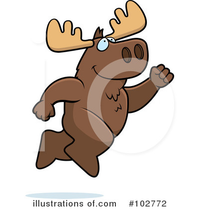 Royalty-Free (RF) Moose Clipart Illustration by Cory Thoman - Stock Sample #102772