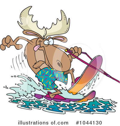 Water Skiing Clipart #1044130 by toonaday