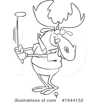 Royalty-Free (RF) Moose Clipart Illustration by toonaday - Stock Sample #1044152