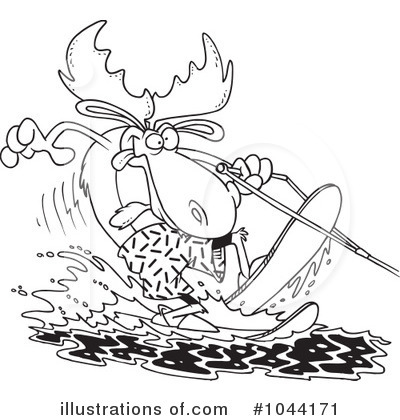 Waterskiing Clipart #1044171 by toonaday